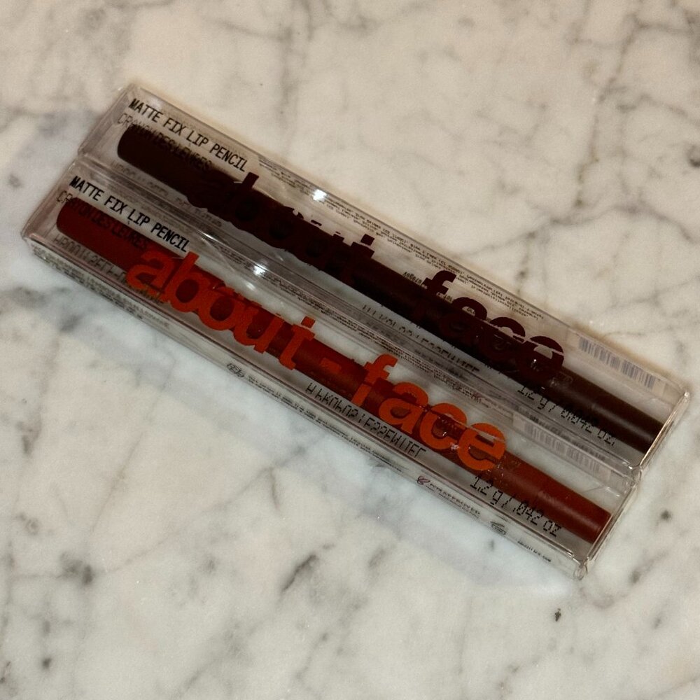 about-face Matte Fix Lip Pencil Set | Incinerate & Grounded | NEW MAKEUP